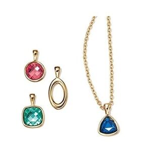 AVON SPICE MODERNE 4 PIECE INTER- CHANGEABLE NECKLACE - GOLD (BRAND NEW)